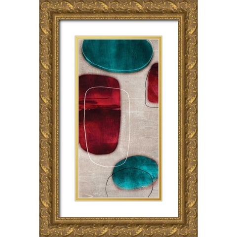 Cherry Shades II Gold Ornate Wood Framed Art Print with Double Matting by Reeves, Tom