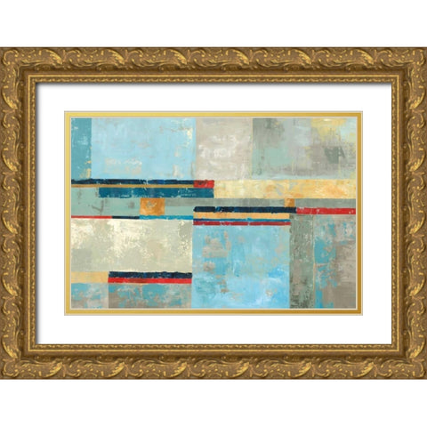 Barcelona III Gold Ornate Wood Framed Art Print with Double Matting by Reeves, Tom