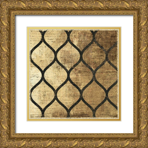 Art Deco IV Gold Ornate Wood Framed Art Print with Double Matting by Reeves, Tom