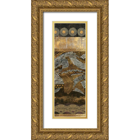 Art Nouveau II Gold Ornate Wood Framed Art Print with Double Matting by Reeves, Tom