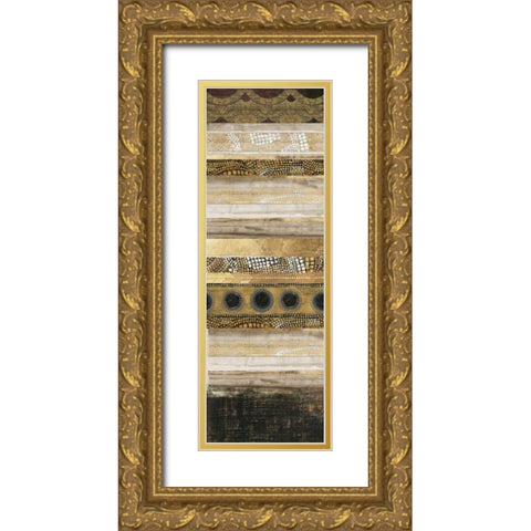 Klimt Dots I  Gold Ornate Wood Framed Art Print with Double Matting by Reeves, Tom