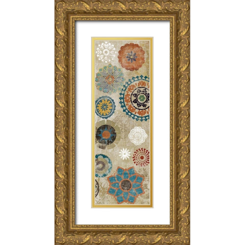 Oriental Pattern IV Gold Ornate Wood Framed Art Print with Double Matting by Reeves, Tom