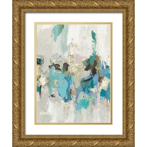 Blue Silver II Gold Ornate Wood Framed Art Print with Double Matting by Reeves, Tom