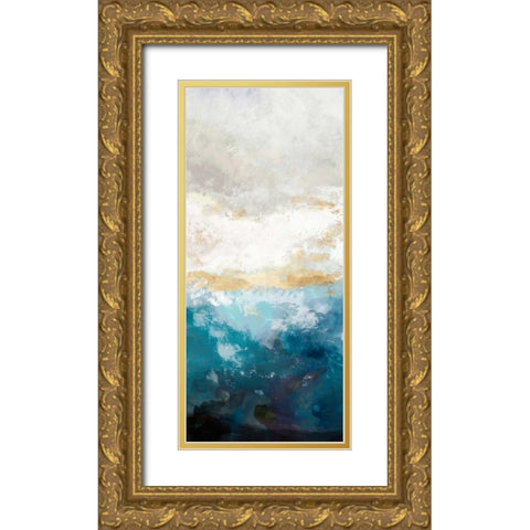 Water Gold I Gold Ornate Wood Framed Art Print with Double Matting by Reeves, Tom