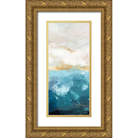 Water Gold II Gold Ornate Wood Framed Art Print with Double Matting by Reeves, Tom
