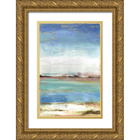 Waterfront I Gold Ornate Wood Framed Art Print with Double Matting by Reeves, Tom
