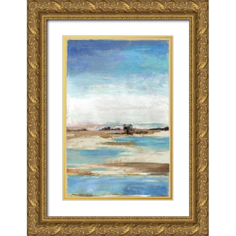 Waterfront II Gold Ornate Wood Framed Art Print with Double Matting by Reeves, Tom