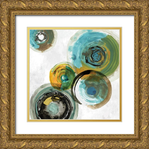 Spirals III Gold Ornate Wood Framed Art Print with Double Matting by Reeves, Tom