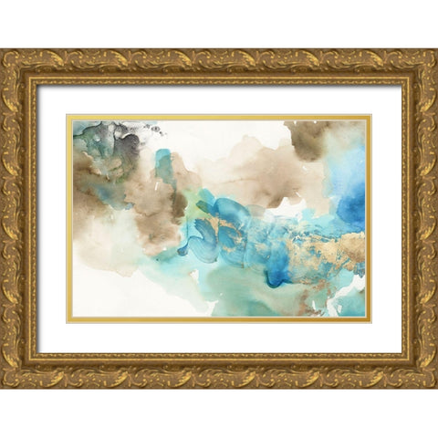 Space Abstract Gold Ornate Wood Framed Art Print with Double Matting by Reeves, Tom