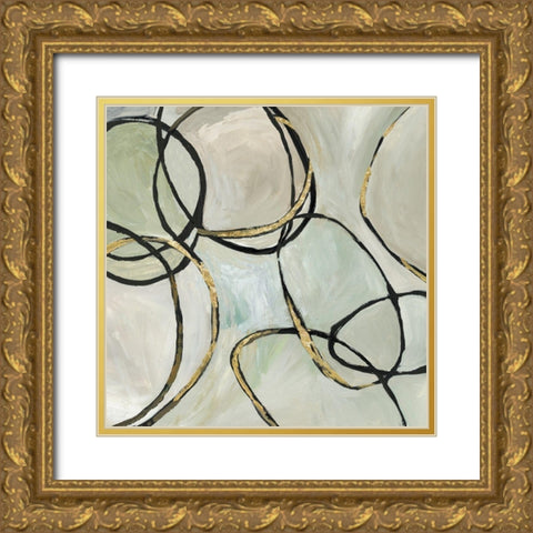 Infinity Rings I Gold Ornate Wood Framed Art Print with Double Matting by Reeves, Tom