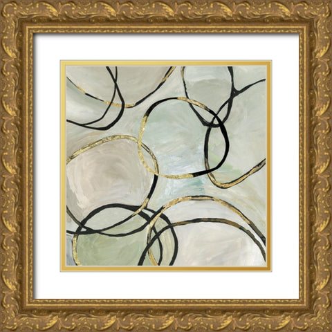 Infinity Rings II Gold Ornate Wood Framed Art Print with Double Matting by Reeves, Tom