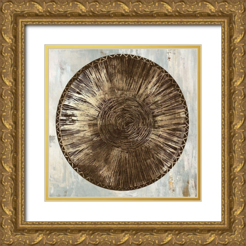 Zulu Gold III  Gold Ornate Wood Framed Art Print with Double Matting by Reeves, Tom