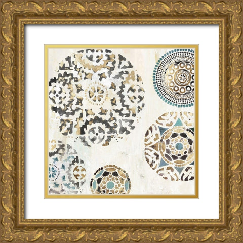Rounded I  Gold Ornate Wood Framed Art Print with Double Matting by Reeves, Tom