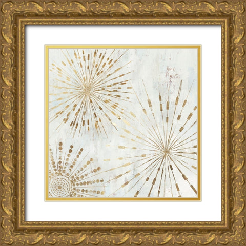 Golden Stars I  Gold Ornate Wood Framed Art Print with Double Matting by Reeves, Tom