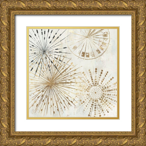 Golden Stars II  Gold Ornate Wood Framed Art Print with Double Matting by Reeves, Tom