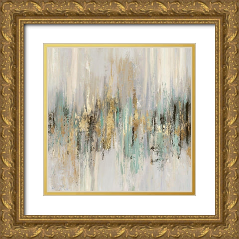 Dripping Gold II Gold Ornate Wood Framed Art Print with Double Matting by Reeves, Tom