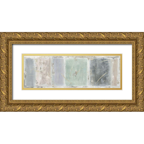 Silver Tiles  Gold Ornate Wood Framed Art Print with Double Matting by Tom Reeves