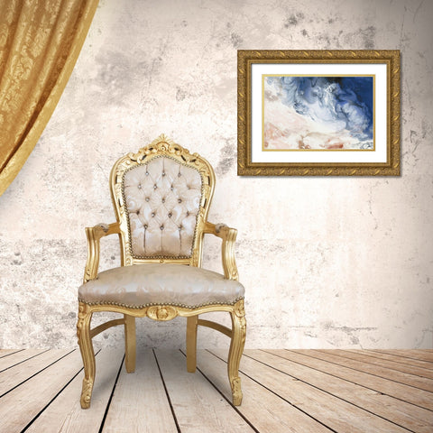 Indigo Bliss  Gold Ornate Wood Framed Art Print with Double Matting by Reeves, Tom