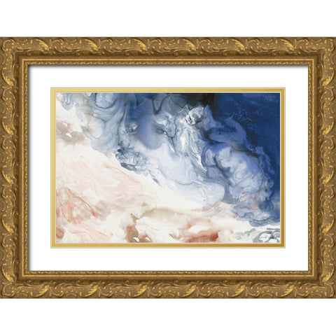 Indigo Bliss  Gold Ornate Wood Framed Art Print with Double Matting by Reeves, Tom