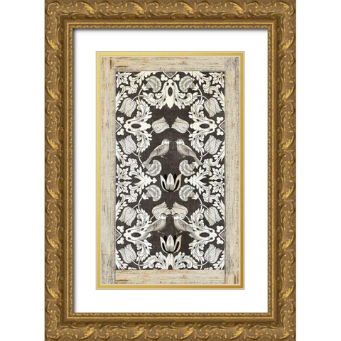 Floral Print I Gold Ornate Wood Framed Art Print with Double Matting by Reeves, Tom