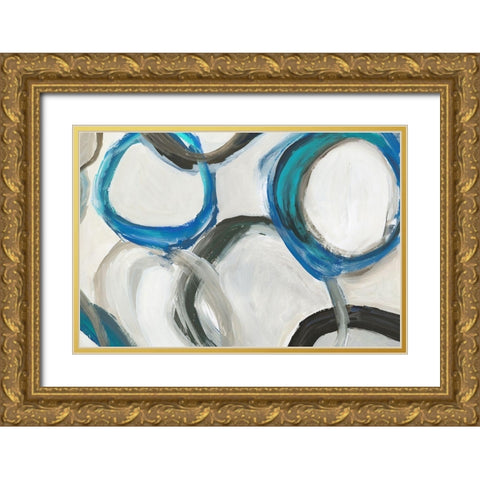 Sapphire II Gold Ornate Wood Framed Art Print with Double Matting by Reeves, Tom