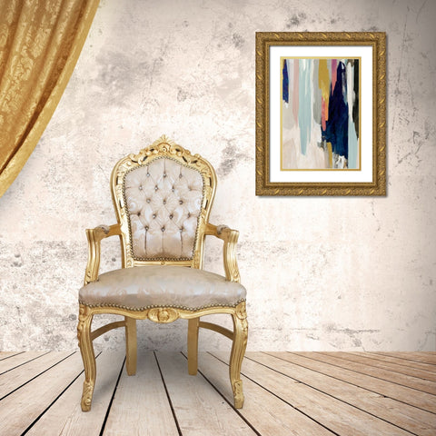 Somber Gold Ornate Wood Framed Art Print with Double Matting by Reeves, Tom