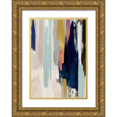 Somber Gold Ornate Wood Framed Art Print with Double Matting by Reeves, Tom