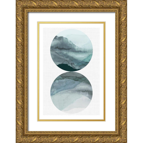 Earth Landscape Gold Ornate Wood Framed Art Print with Double Matting by Reeves, Tom