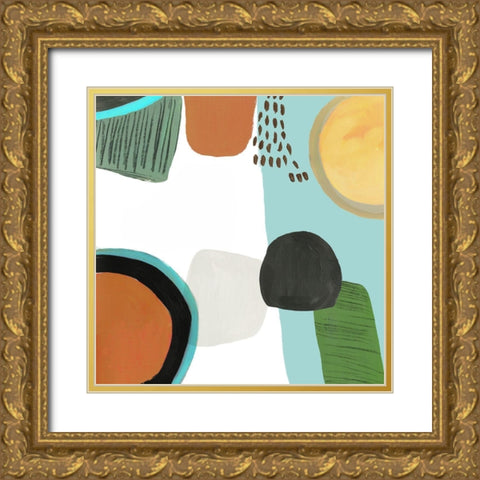 Joyous II  Gold Ornate Wood Framed Art Print with Double Matting by Reeves, Tom