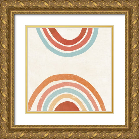 Rainbow Hills II Gold Ornate Wood Framed Art Print with Double Matting by Reeves, Tom