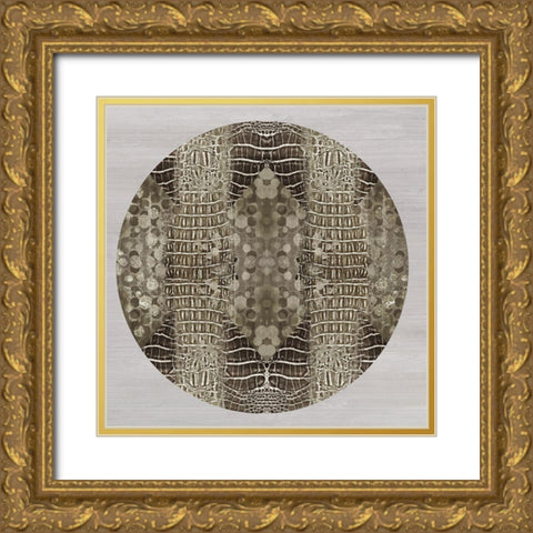 Dragon Skin Gold Ornate Wood Framed Art Print with Double Matting by Reeves, Tom