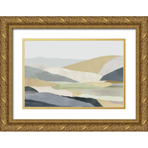 Warm Hills I Gold Ornate Wood Framed Art Print with Double Matting by Reeves, Tom