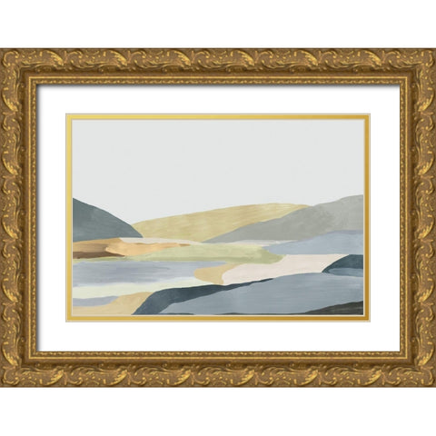 Warm Hills II Gold Ornate Wood Framed Art Print with Double Matting by Reeves, Tom
