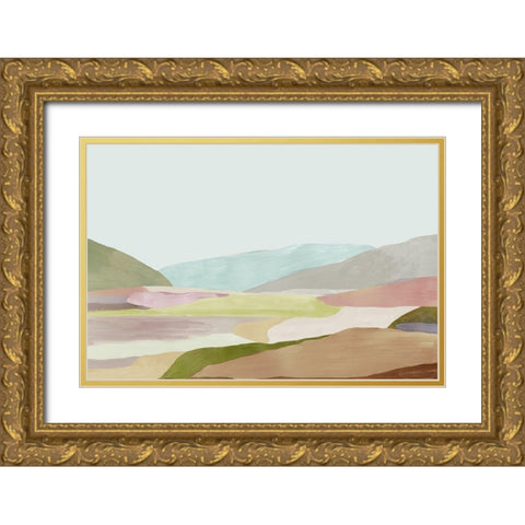 Hills of Light I Gold Ornate Wood Framed Art Print with Double Matting by Reeves, Tom