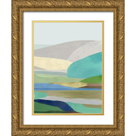 Free Land I Gold Ornate Wood Framed Art Print with Double Matting by Reeves, Tom