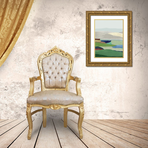 Free Land II Gold Ornate Wood Framed Art Print with Double Matting by Reeves, Tom