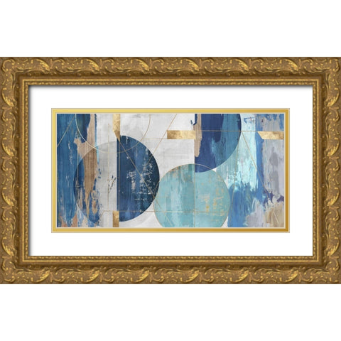 Floating Forms Gold Ornate Wood Framed Art Print with Double Matting by Reeves, Tom