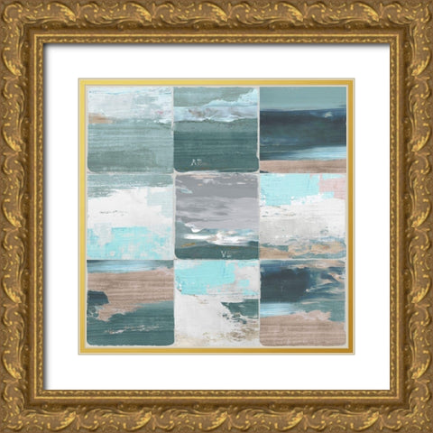 Rustic Mosaic Gold Ornate Wood Framed Art Print with Double Matting by Reeves, Tom