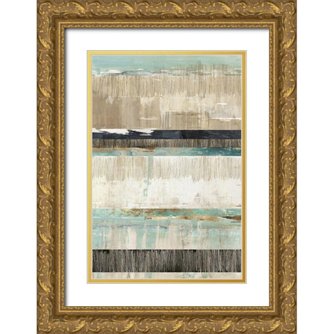 Celadon Dreams I  Gold Ornate Wood Framed Art Print with Double Matting by Reeves, Tom