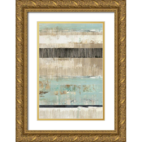 Celadon Dreams II Gold Ornate Wood Framed Art Print with Double Matting by Reeves, Tom