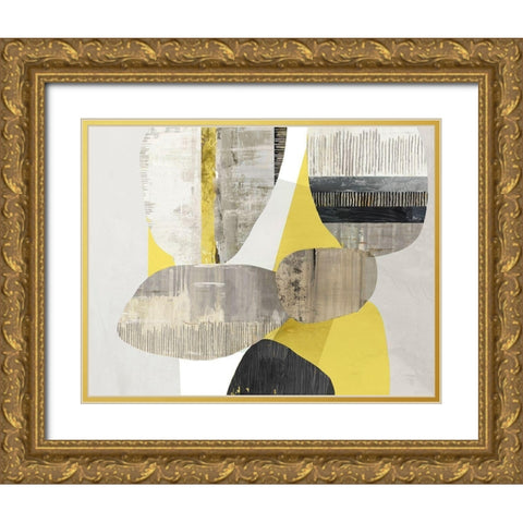 Mixed Celadon Yellow Version Gold Ornate Wood Framed Art Print with Double Matting by Reeves, Tom