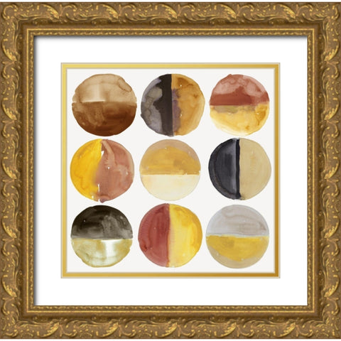 Align Dots II Gold Ornate Wood Framed Art Print with Double Matting by Reeves, Tom