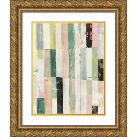 Playful Stripes II Gold Ornate Wood Framed Art Print with Double Matting by Reeves, Tom