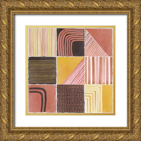 Playful  Gold Ornate Wood Framed Art Print with Double Matting by Reeves, Tom