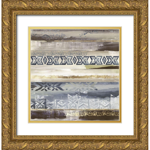 Old Textile II Gold Ornate Wood Framed Art Print with Double Matting by Reeves, Tom