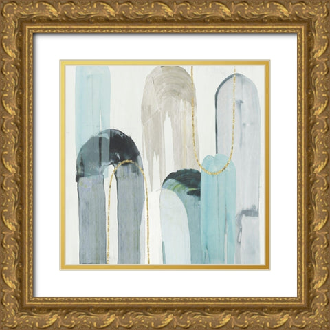 Blue Arches I  Gold Ornate Wood Framed Art Print with Double Matting by Reeves, Tom