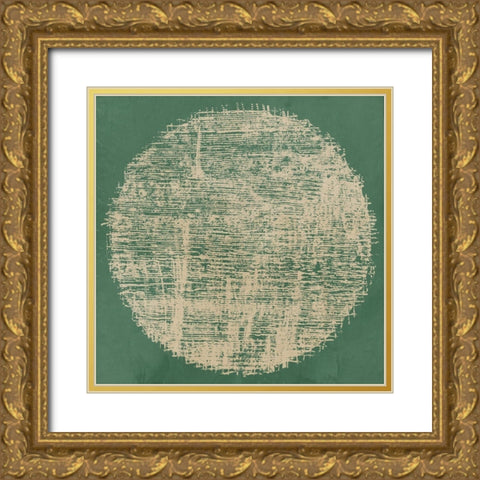 Green Weave I  Gold Ornate Wood Framed Art Print with Double Matting by Reeves, Tom