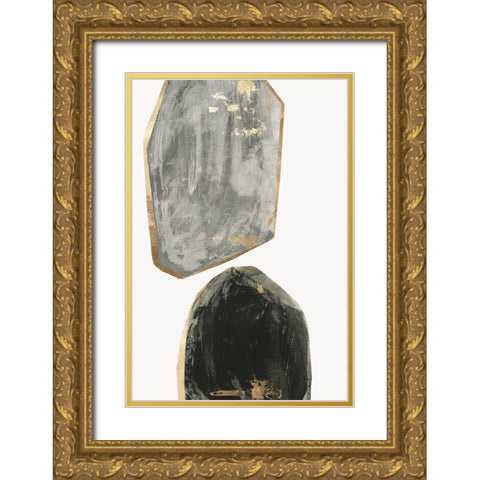 Stones I  Gold Ornate Wood Framed Art Print with Double Matting by Reeves, Tom