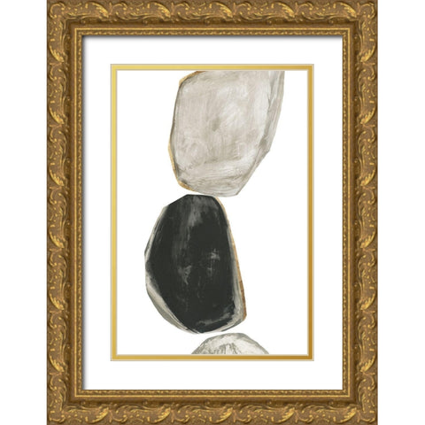 Stones II Gold Ornate Wood Framed Art Print with Double Matting by Reeves, Tom