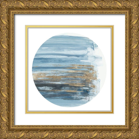New Blue II Gold Ornate Wood Framed Art Print with Double Matting by Reeves, Tom
